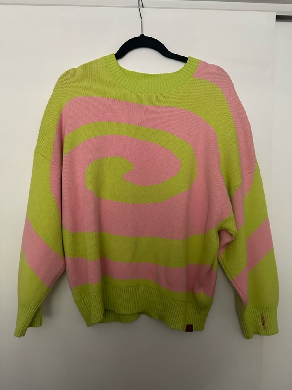 One Teaspoon Lime and Pink Crewneck Sweater